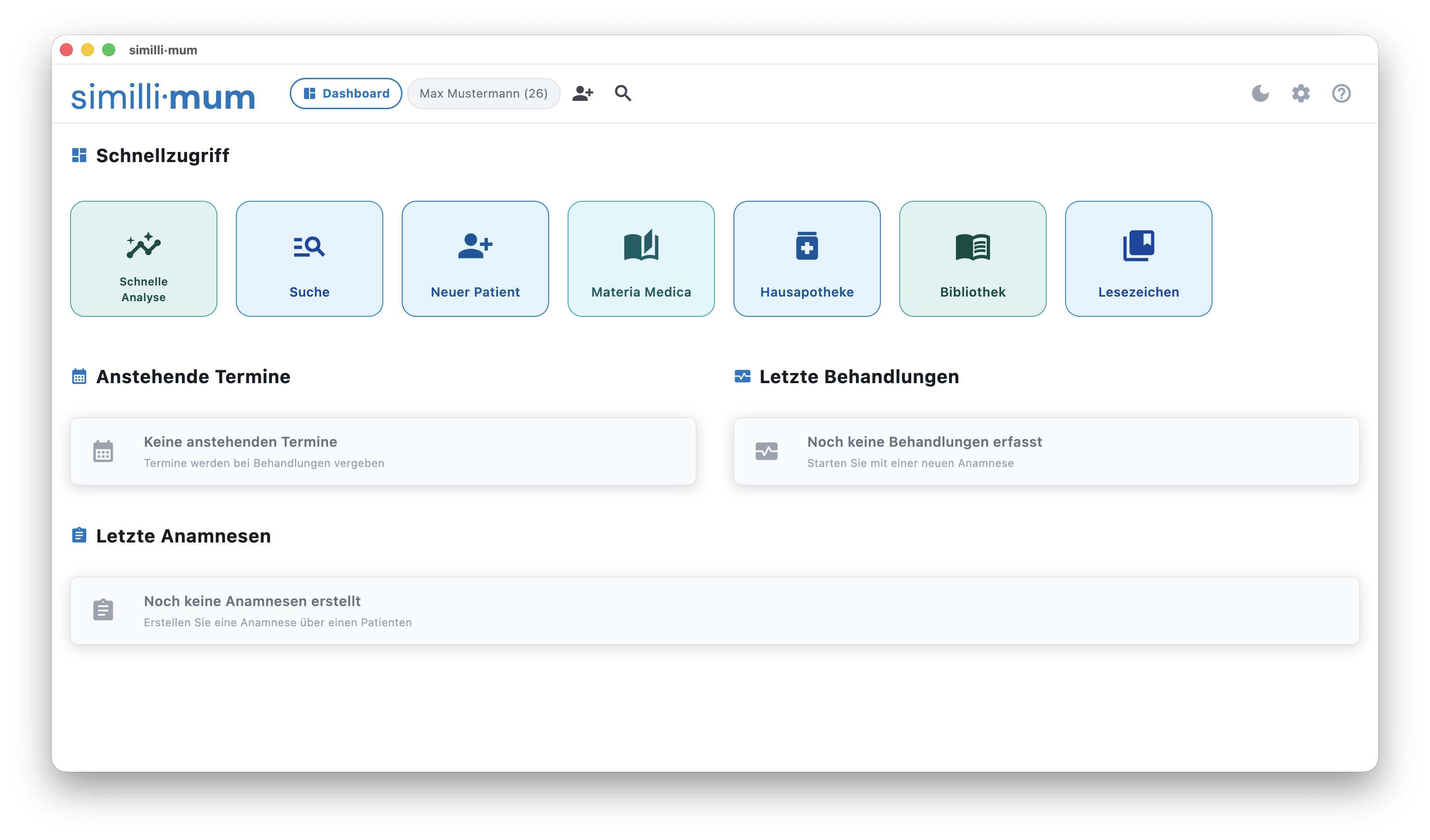 similli.mum App – Dashboard